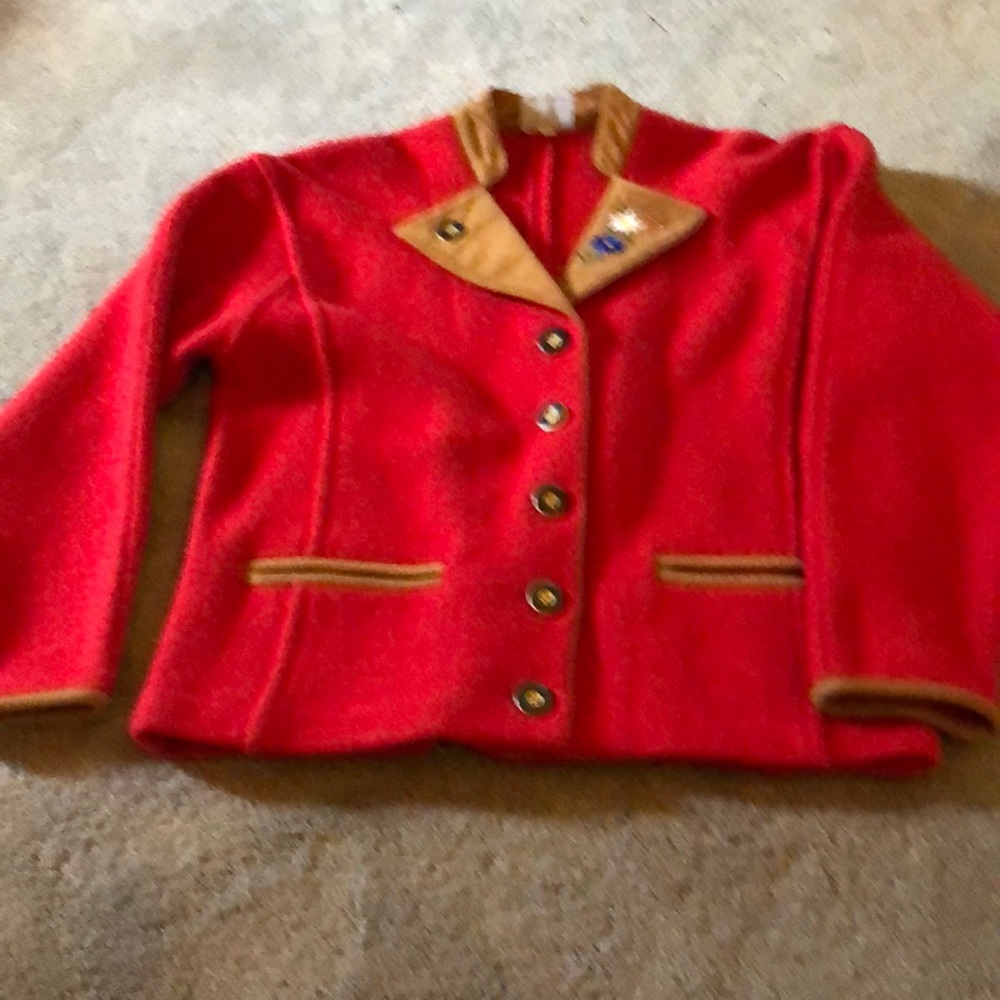 Red Wool  jacket